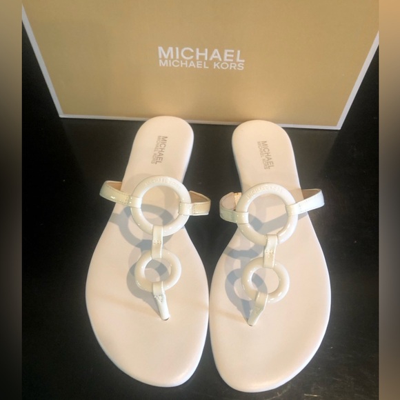 MICHAEL Michael Kors Shoes - MICHAEL KORS NWT SANDALS LEATHER WHITE 7.5